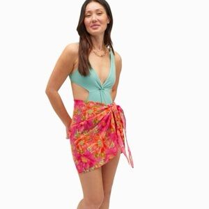 Beach Riot Melanie Sarong in Miami Peony